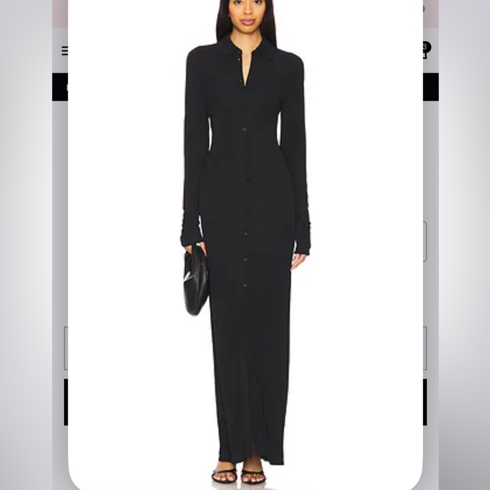 Elegant Black Maxi Dress Eaves